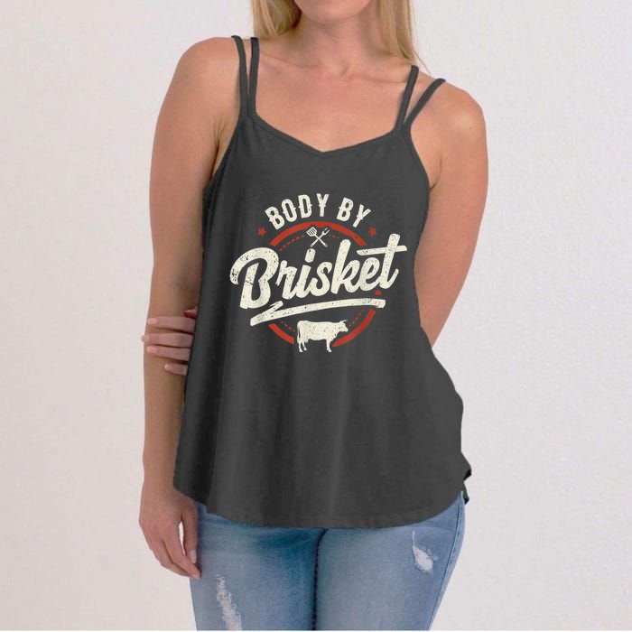 Body By Brisket Backyard Cookout BBQ Grill Women's Strappy Tank