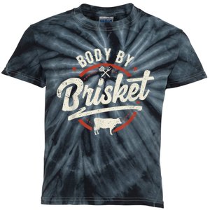 Body By Brisket Backyard Cookout BBQ Grill Kids Tie-Dye T-Shirt