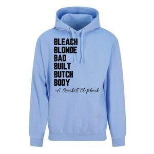 Bleach Blonde Bad Built Butch Body A Crockett Clapback Unisex Surf Hoodie