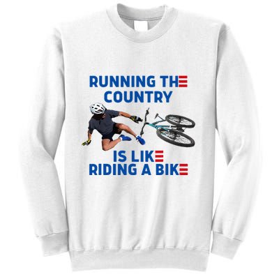 Biden Bike Bicycle Running The Country Is Like Riding A Bike Sweatshirt
