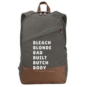 Bleach Blonde Bad Built Butch Body Viral Crockett Clapback Cotton Canvas Backpack