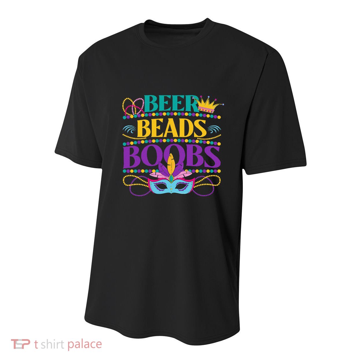 Beers Beads Boobs New Orleans Funny Mardi Gras Youth Performance Sprint T-Shirt