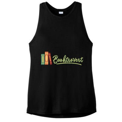 Booktrovert Bookworm Book Lover Introvert Trending Ladies PosiCharge Tri-Blend Wicking Tank
