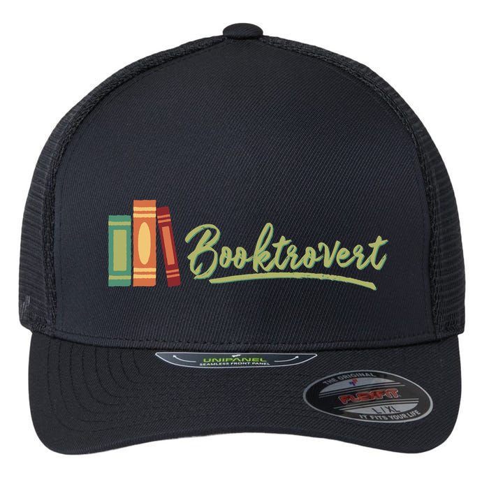 Booktrovert Bookworm Book Lover Introvert Trending Flexfit Unipanel Trucker Cap
