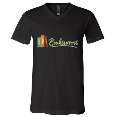 Booktrovert Bookworm Book Lover Introvert Trending V-Neck T-Shirt