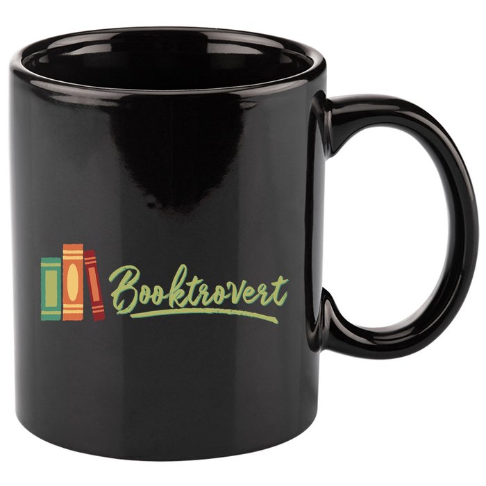 Booktrovert Bookworm Book Lover Introvert Trending 11oz C Handle Ceramic Mug