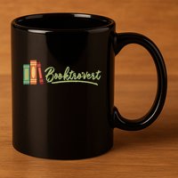 Booktrovert Bookworm Book Lover Introvert Trending 11oz C Handle Ceramic Mug