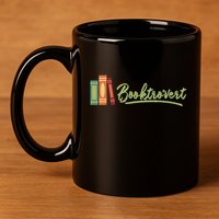 Booktrovert Bookworm Book Lover Introvert Trending 11oz C Handle Ceramic Mug