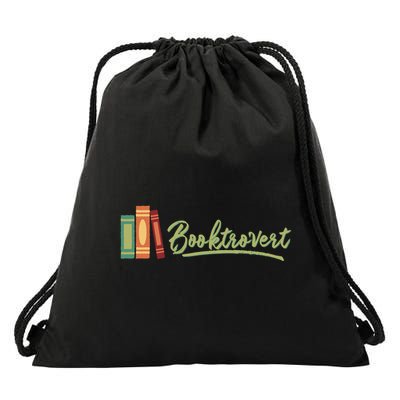 Booktrovert Bookworm Book Lover Introvert Trending Drawstring Bag
