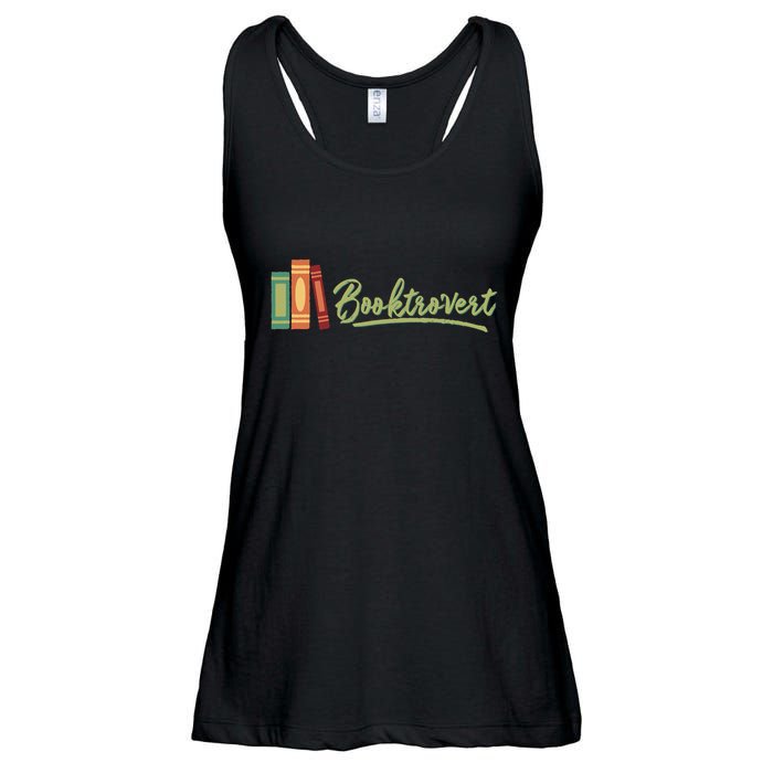 Booktrovert Bookworm Book Lover Introvert Trending Ladies Essential Flowy Tank