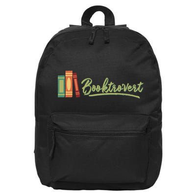 Booktrovert Bookworm Book Lover Introvert Trending 16 in Basic Backpack