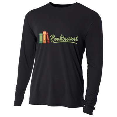 Booktrovert Bookworm Book Lover Introvert Trending Cooling Performance Long Sleeve Crew