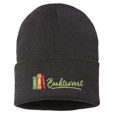 Booktrovert Bookworm Book Lover Introvert Trending Sustainable Knit Beanie