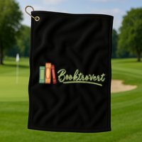 Booktrovert Bookworm Book Lover Introvert Trending Golf Towel