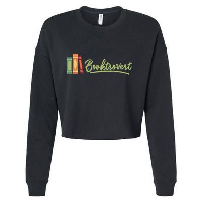 Booktrovert Bookworm Book Lover Introvert Trending Cropped Pullover Crew