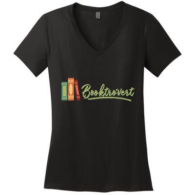 Booktrovert Bookworm Book Lover Introvert Trending Women's V-Neck T-Shirt
