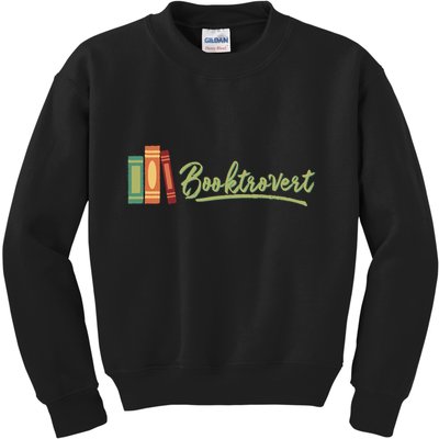 Booktrovert Bookworm Book Lover Introvert Trending Kids Sweatshirt