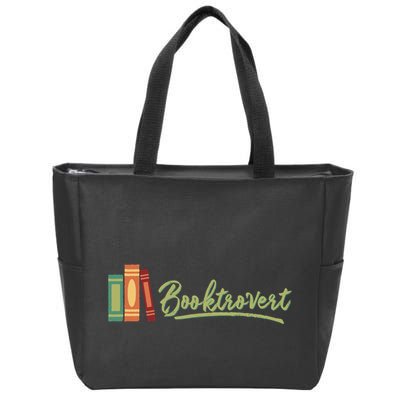 Booktrovert Bookworm Book Lover Introvert Trending Zip Tote Bag