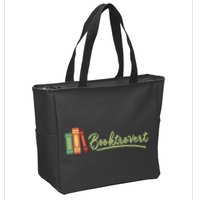 Booktrovert Bookworm Book Lover Introvert Trending Zip Tote Bag