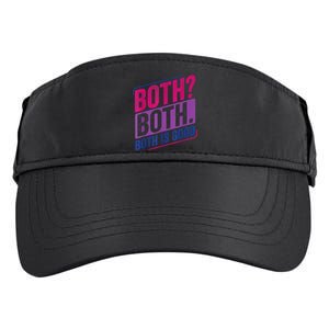 Both? Both? Bi Pride Bisexual Bisexuality Flag Adult Drive Performance Visor