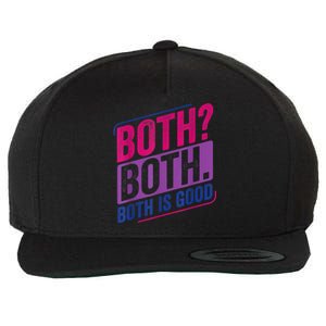 Both? Both? Bi Pride Bisexual Bisexuality Flag Wool Snapback Cap