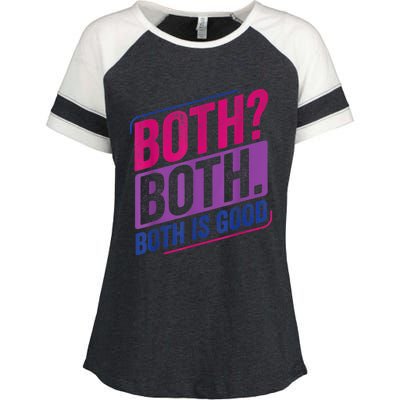 Both? Both? Bi Pride Bisexual Bisexuality Flag Enza Ladies Jersey Colorblock Tee