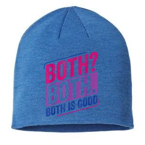 Both? Both? Bi Pride Bisexual Bisexuality Flag Sustainable Beanie