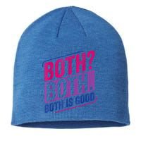 Both? Both? Bi Pride Bisexual Bisexuality Flag Sustainable Beanie