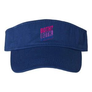 Both? Both? Bi Pride Bisexual Bisexuality Flag Valucap Bio-Washed Visor