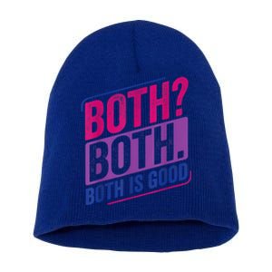 Both? Both? Bi Pride Bisexual Bisexuality Flag Short Acrylic Beanie