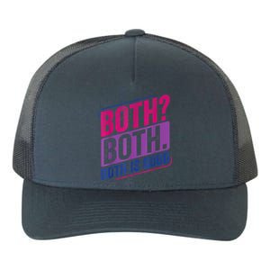 Both? Both? Bi Pride Bisexual Bisexuality Flag Yupoong Adult 5-Panel Trucker Hat