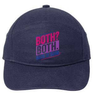 Both? Both? Bi Pride Bisexual Bisexuality Flag 7-Panel Snapback Hat