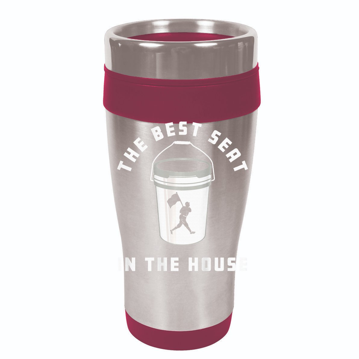 Baseball Bucket Baseball Lovers The Best Seat In The House Ladies PosiCharge Tri-Blend Wicking Tank