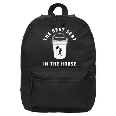 Baseball Bucket Baseball Lovers The Best Seat In The House 16 in Basic Backpack