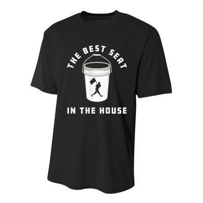 Baseball Bucket Baseball Lovers The Best Seat In The House Youth Performance Sprint T-Shirt