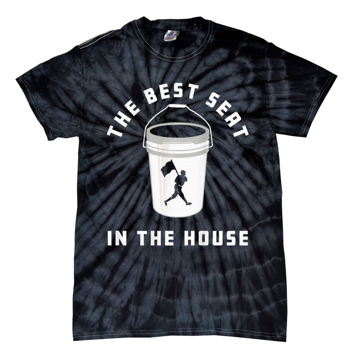 Baseball Bucket Baseball Lovers The Best Seat In The House Tie-Dye T-Shirt