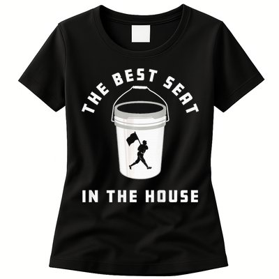 Baseball Bucket Baseball Lovers The Best Seat In The House Womens T-Shirt