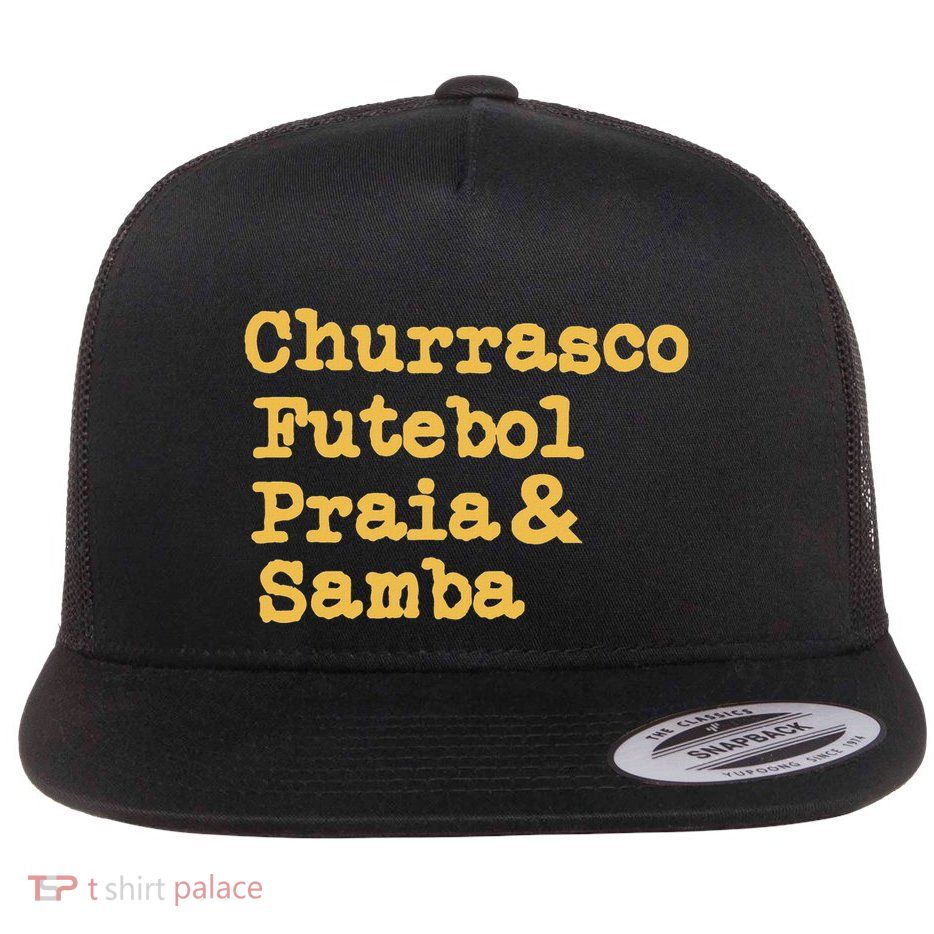 Brazilian Bbq Barbecue Brazil Brasil Churrasco Futebol Samba Flatbill Hat