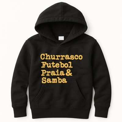 Brazilian Bbq Barbecue Brazil Brasil Churrasco Futebol Samba Kids Hoodie