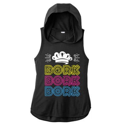 Bork Bork Bork Funny Swedish Chef Ladies PosiCharge Tri-Blend Wicking Draft Hoodie Tank