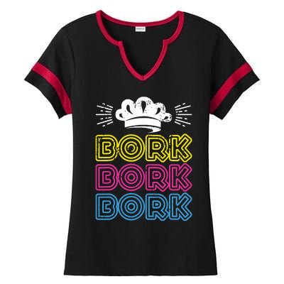 Bork Bork Bork Funny Swedish Chef Ladies Halftime Notch Neck Tee