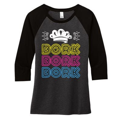 Bork Bork Bork Funny Swedish Chef Women's Tri-Blend 3/4-Sleeve Raglan Shirt