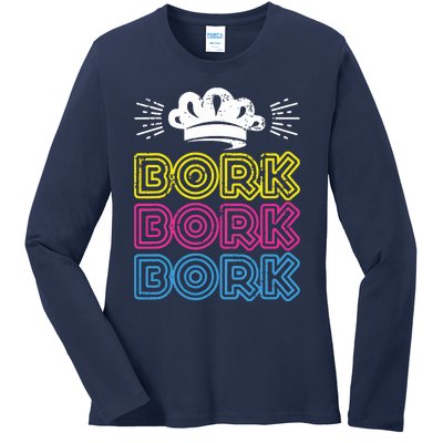 Bork Bork Bork Funny Swedish Chef Ladies Long Sleeve Shirt