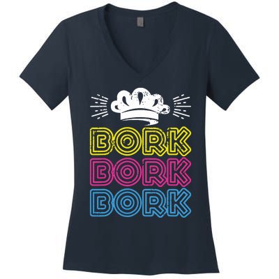 Bork Bork Bork Funny Swedish Chef Women's V-Neck T-Shirt