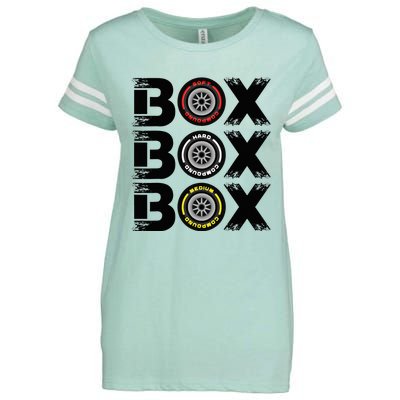 Box Box Box F1 Tyre Compound V2 Design Car Lover Enza Ladies Jersey Football T-Shirt