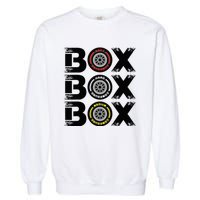 Box Box Box F1 Tyre Compound V2 Design Car Lover Garment-Dyed Sweatshirt