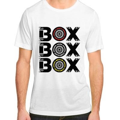 Box Box Box F1 Tyre Compound V2 Design Car Lover Adult ChromaSoft Performance T-Shirt