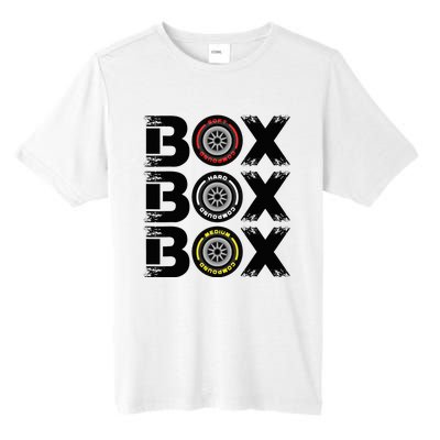 Box Box Box F1 Tyre Compound V2 Design Car Lover Tall Fusion ChromaSoft Performance T-Shirt