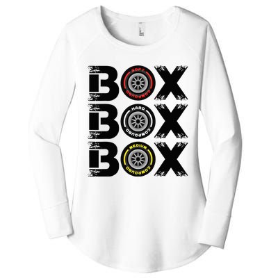 Box Box Box F1 Tyre Compound V2 Design Car Lover Women's Perfect Tri Tunic Long Sleeve Shirt