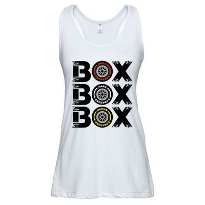 Box Box Box F1 Tyre Compound V2 Design Car Lover Ladies Essential Flowy Tank